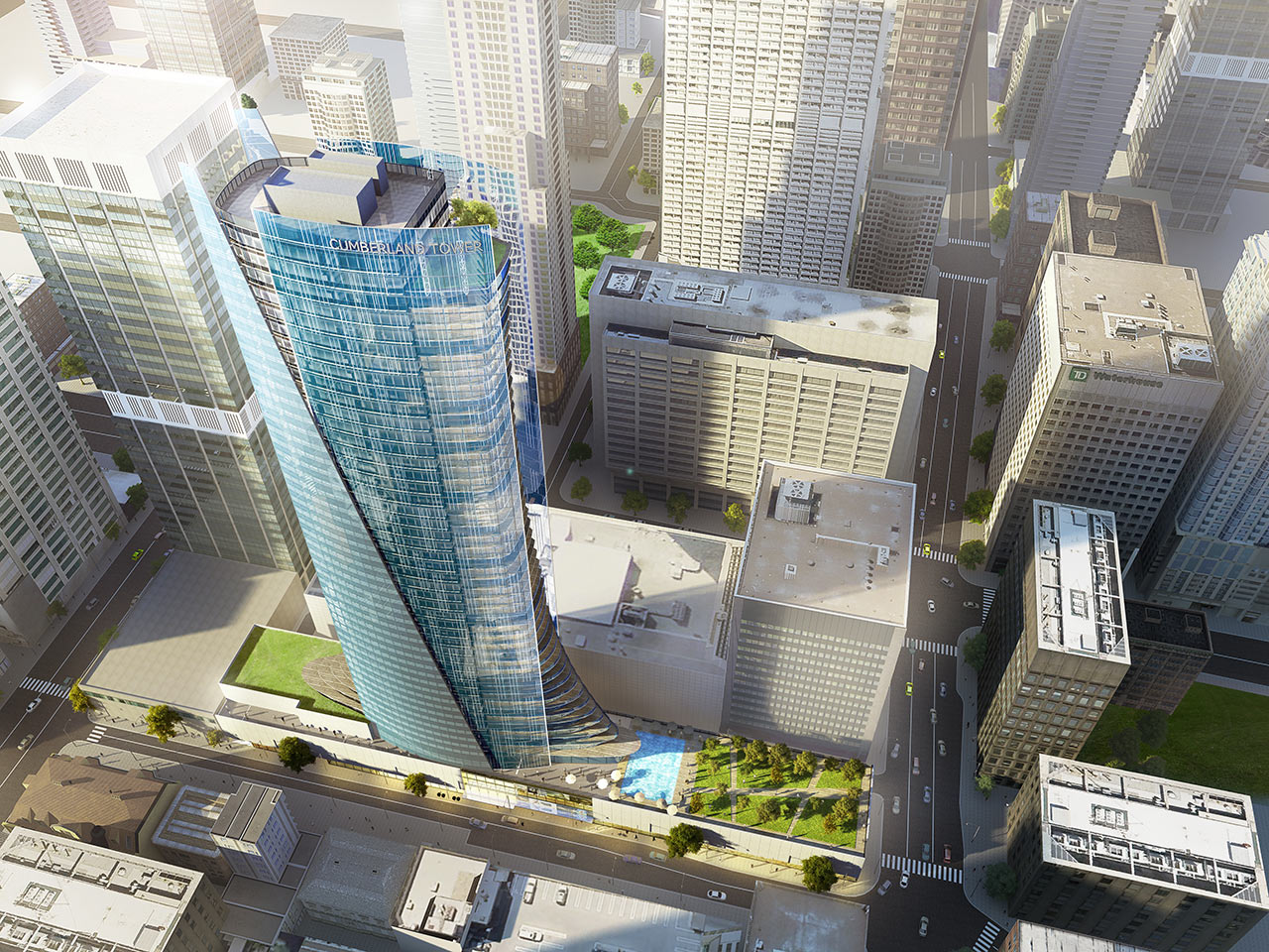 Humphreys Partners Architects Toronto Tower Rendering Aerial