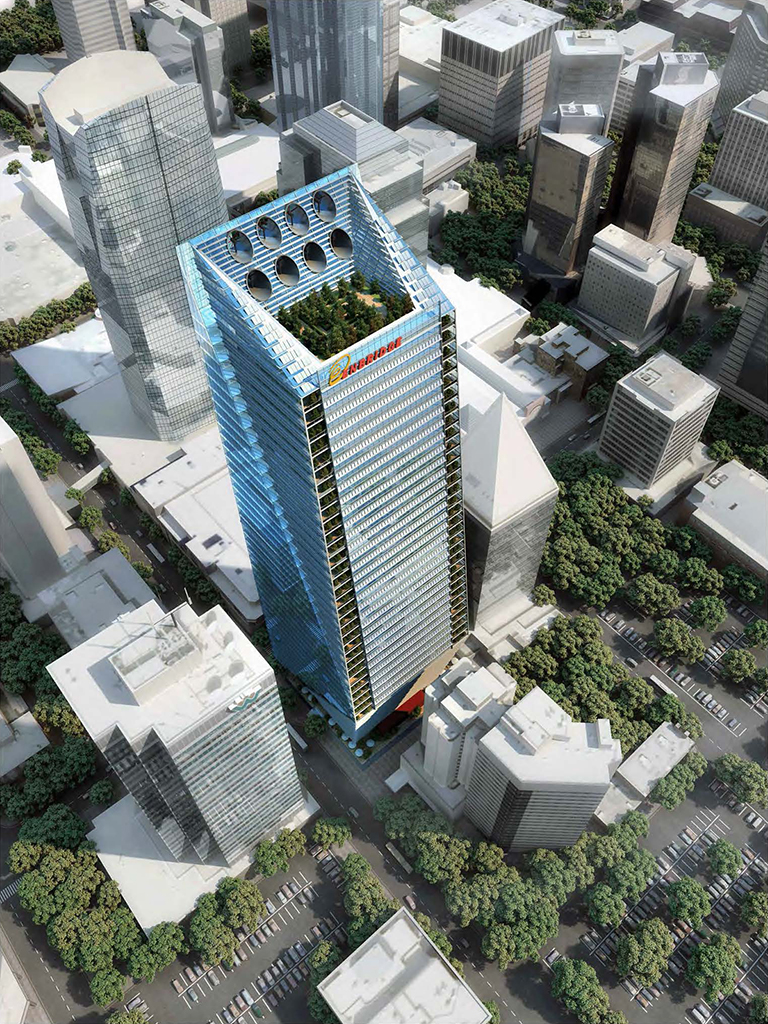 Humphreys Partners Urban Architecture Edmonton Office Tower Rendering Aerial
