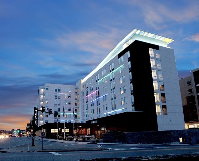 Humphreys Partners Architects Aloft Exterior Night
