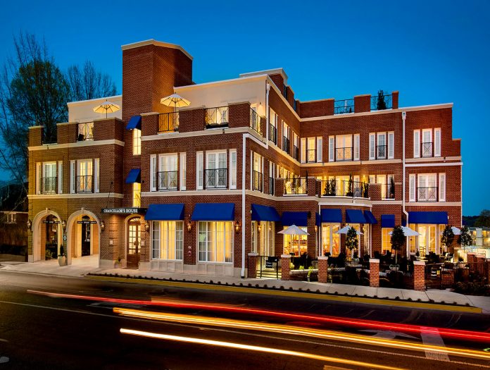 Humphreys Partners Architects Chancellors House Exterior Night