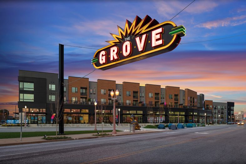 Humphreys Partners Architects Chroma Exterior The Grove Sign