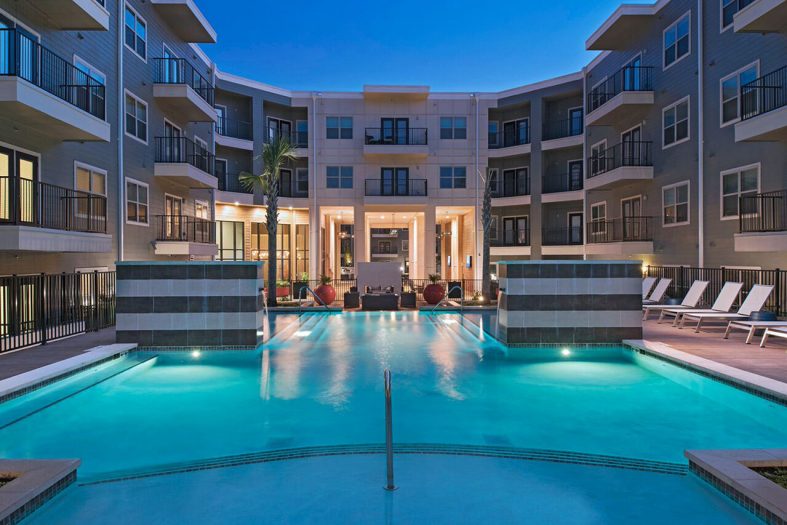 Humphreys Partners Architects District Lofts Pool Night