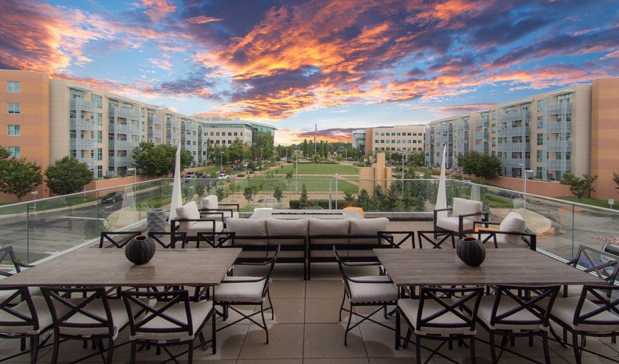Humphreys Partners Architects Encore at Forest Park Rooftop Patio