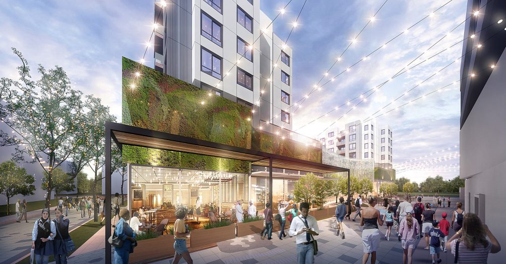 Humphreys Partners Architects MixedUse Student Housing RiversideCC Courtyard