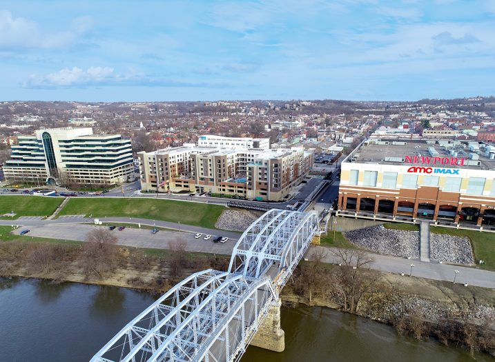 Humphreys Partners Architects Newport on the Levee Aloft Hotel Aerial