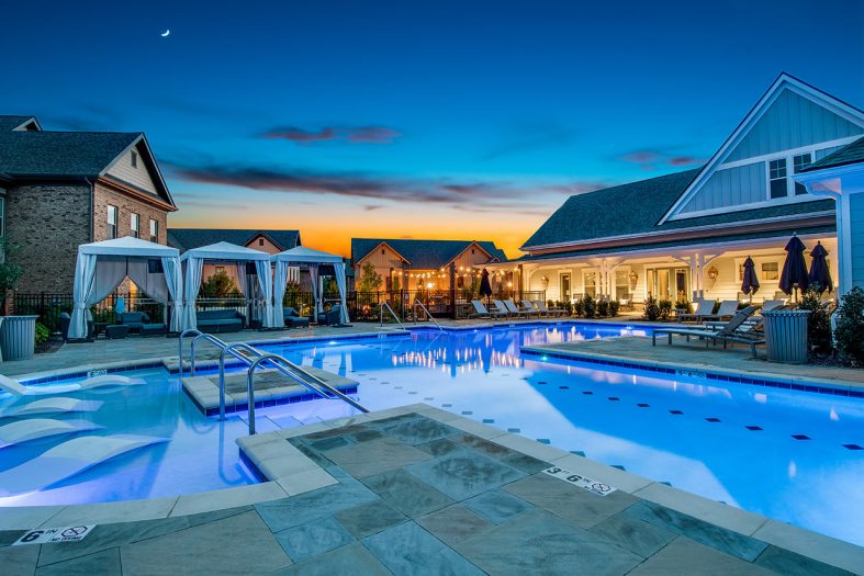 Humphreys Partners Architects Novel Lockwood Glen Pool Evening