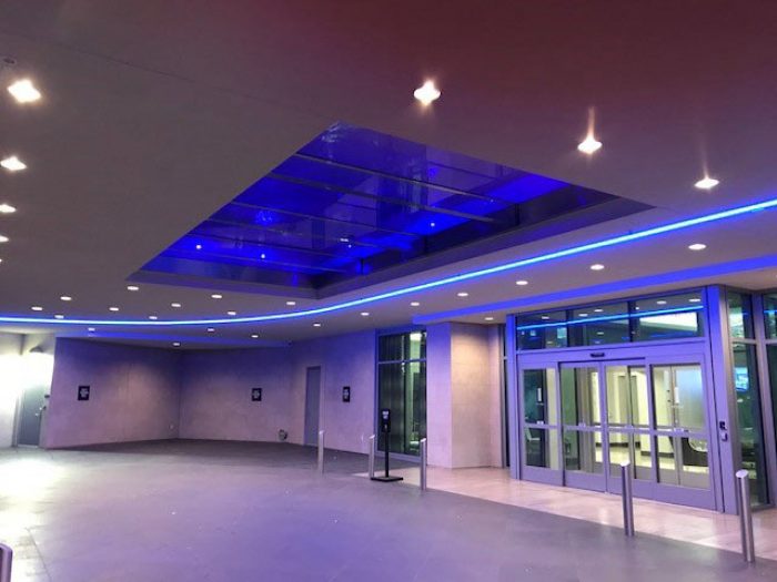 Humphreys Partners Architects One Uptown Entrance Glass Pool