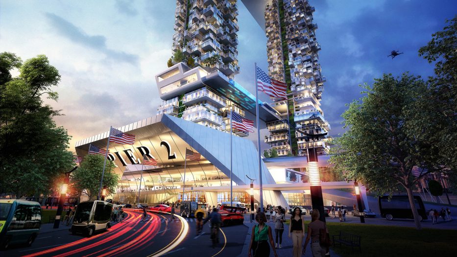 Humphreys Partners Architects Pier2 AOTF Tower Base Rendering