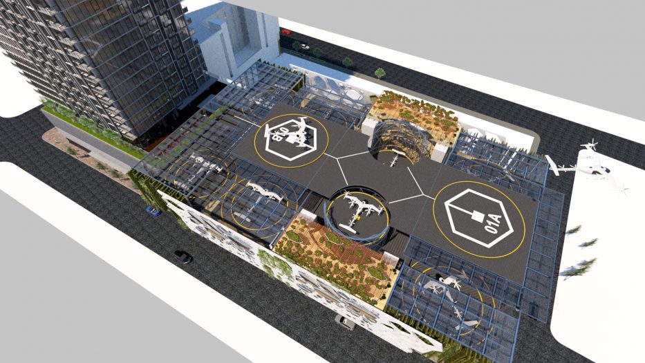 Humphreys Partners Architects Uber Elevate 2018 Hero Skyport Aerial