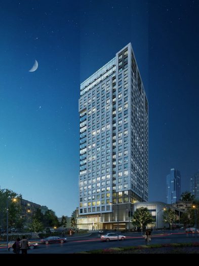 Humphreys Partners Urban Architecture 45 Harrison Rendering Night Web